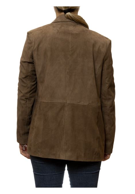 blazer camoscio tortora PK BY PASKAL | 126CAM-TORTORA